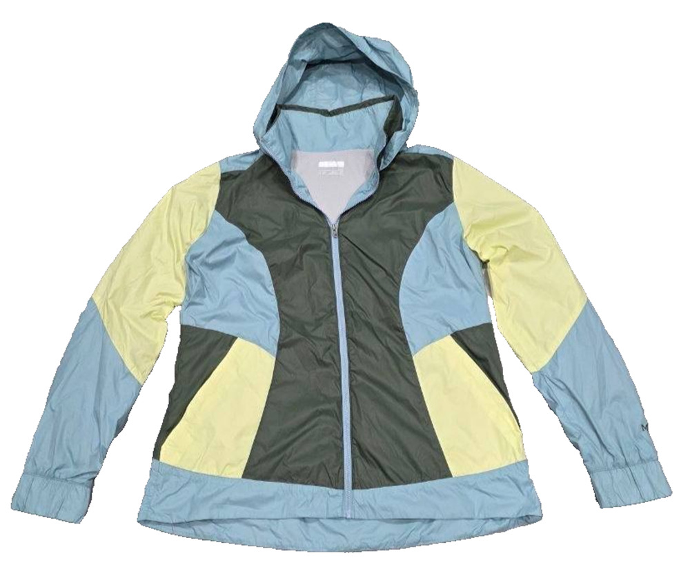 Marmot Color Block Shell Hoodie Hoody Y2k Windbreaker Jacket Women's L A009769